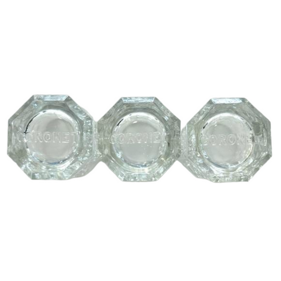 VINTAGE Coronet 💵 Set 3 Pressed Glass Toothpick Holders Grapes Leaves 8-… - Picture 4 of 6